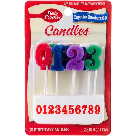 Bc CuPiecesake Numeral Candles 10Ct